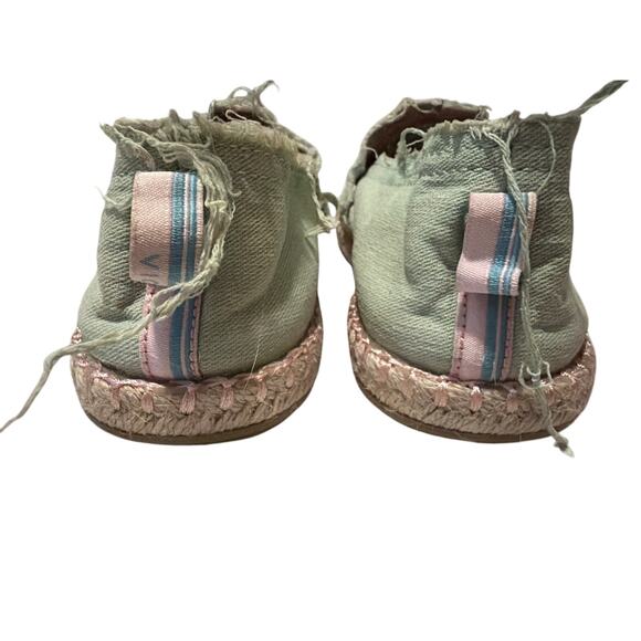 VIONIC Beach Laguna Mint Sage Green Canvas Espadrilles Flats Shoes 6 - Picture 3 of 7